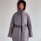 Winter double-sided jacket marsala/graphite