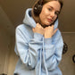 Blue fleece hoodie