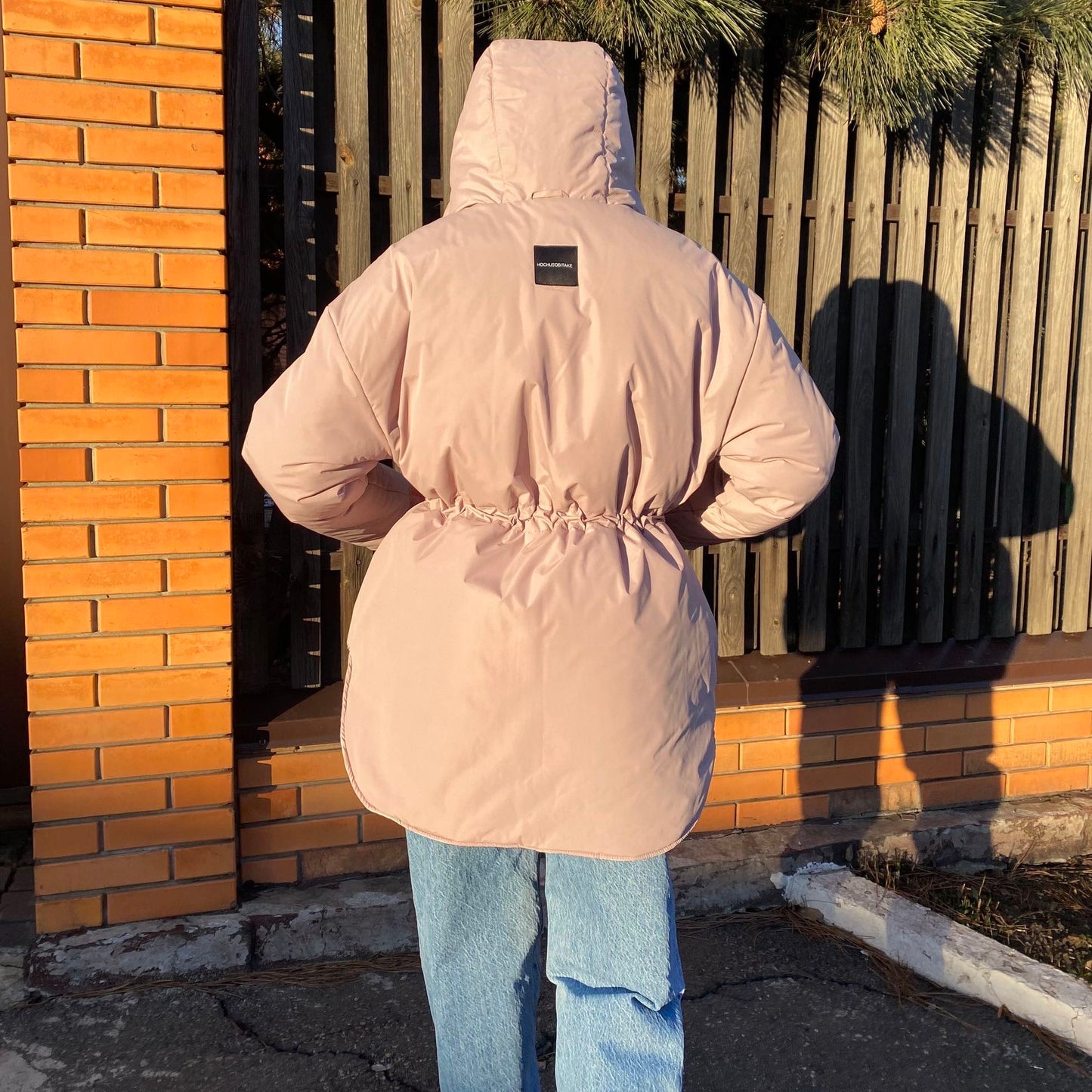 Winter double-sided jacket milk/pink