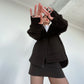 Black full zip fleece hoodie