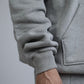 Gray fleece hoodie