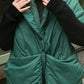 Emerald down vest with detachable hood