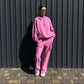 Pink sports jersey suit