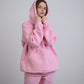 "LOVE'' pink fleece hoodie