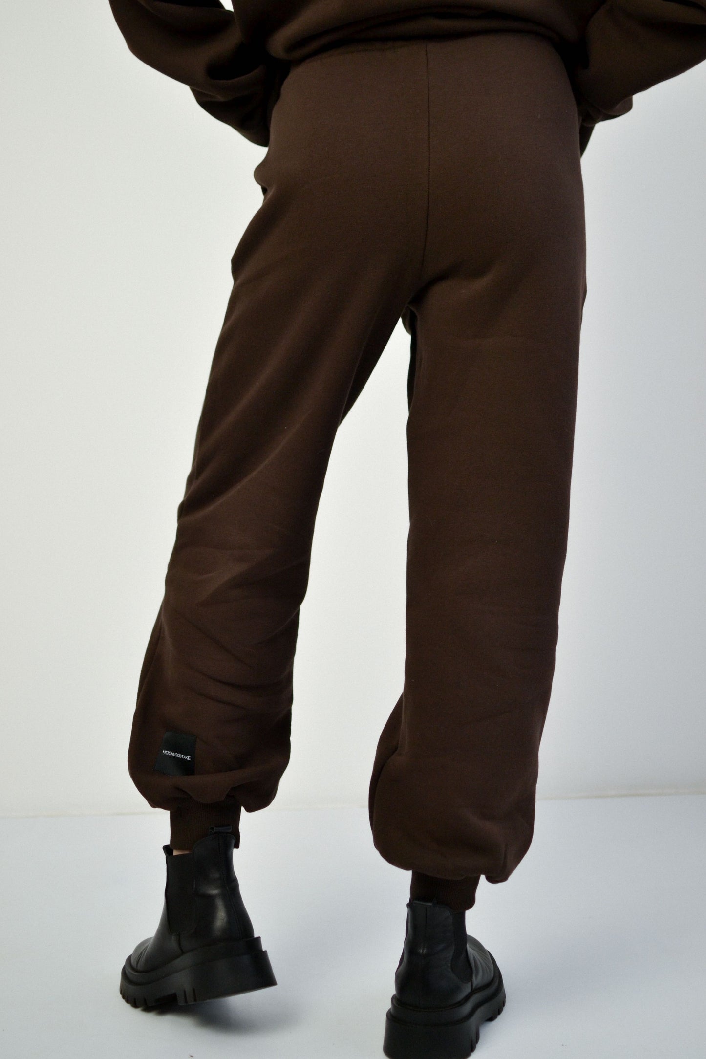 Chocolate fleece tracksuit pants