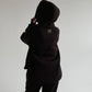 Black full zip fleece hoodie