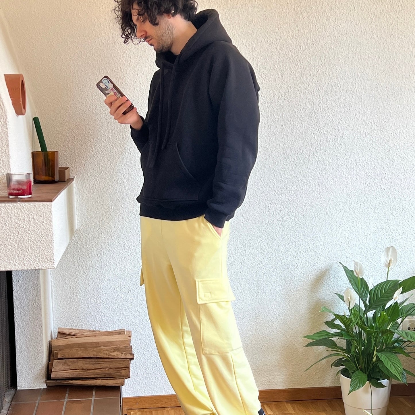 Жовті спортивні штани з трикотажу