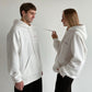 "LOVE'' milk fleece hoodie