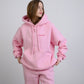 "LOVE'' pink fleece hoodie